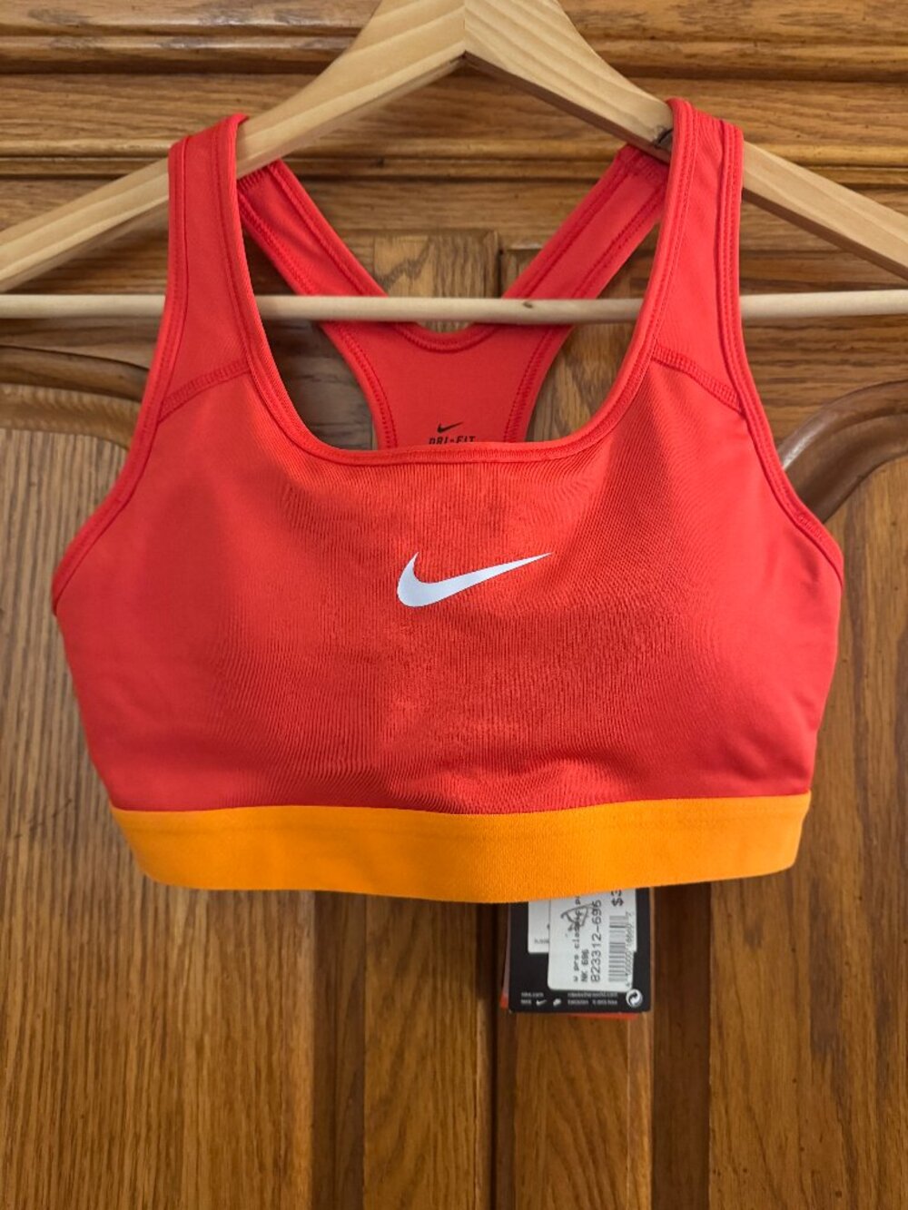 Nike Red & Orange Dri-FIT Sports Bra